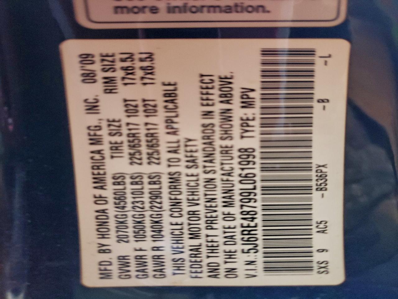 Honda Crv Exl Image 9